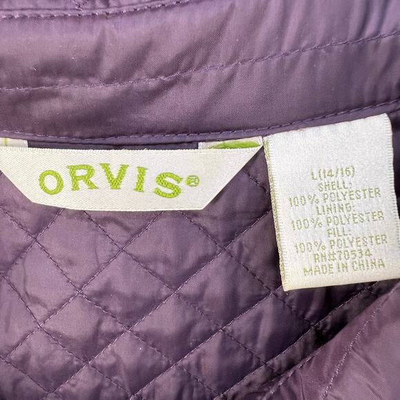 Orvis Vest Women's Size L 14/15 Purple Diamond Quilted Vest Gorpcore Trekking - Picture 7 of 9